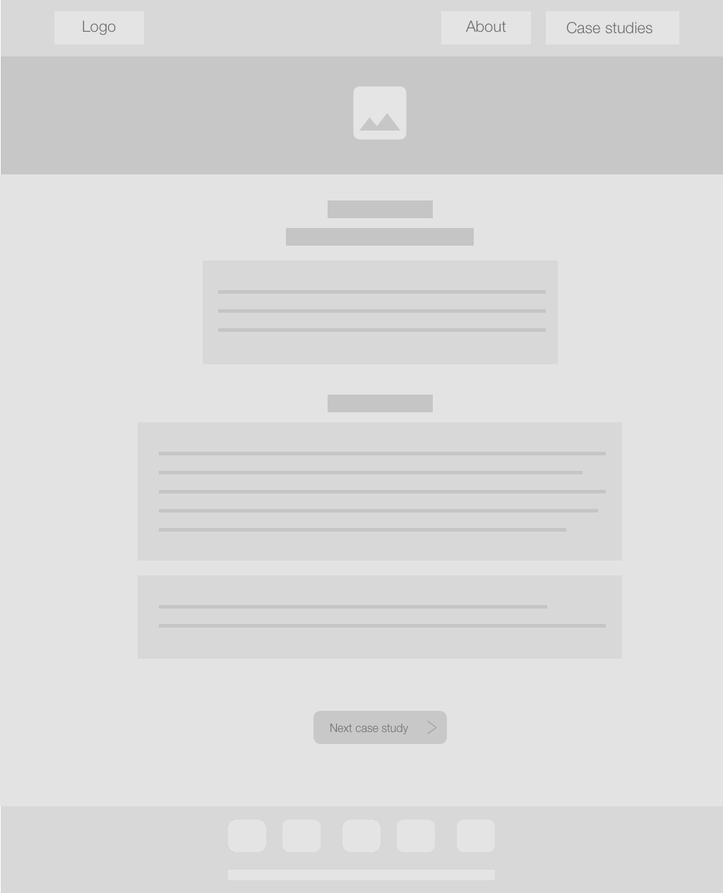 Wireframe of a case-study page.